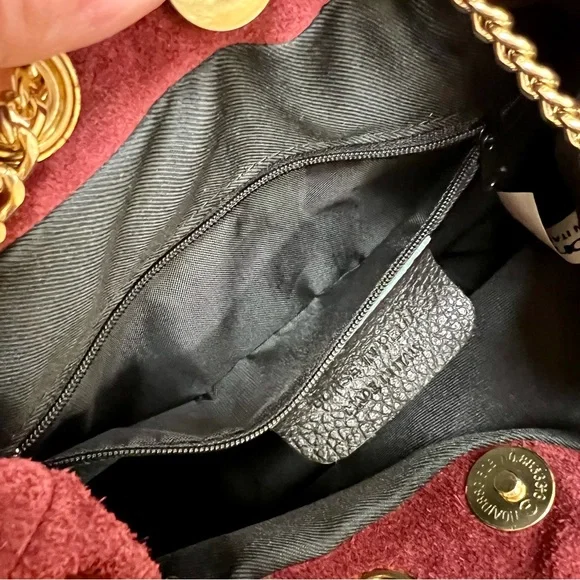 Studded Suede Bucket Bag with Chain Strap - Picture 8 of 15